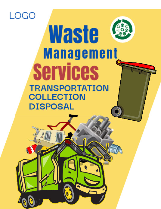 Waste management services flyer template | PosterMyWall