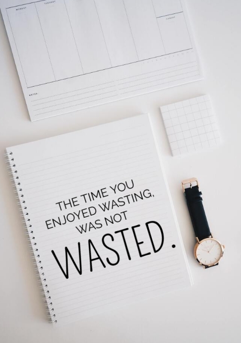 WASTED AND ENJOYED QUOTE TEMPLATE A5