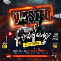 wasted friday Instagram Post template
