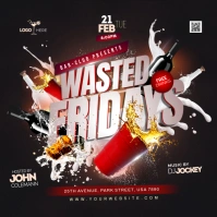 wasted friday Instagram Post template