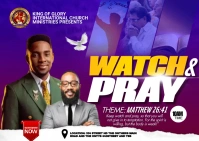 watch and pray Postcard template