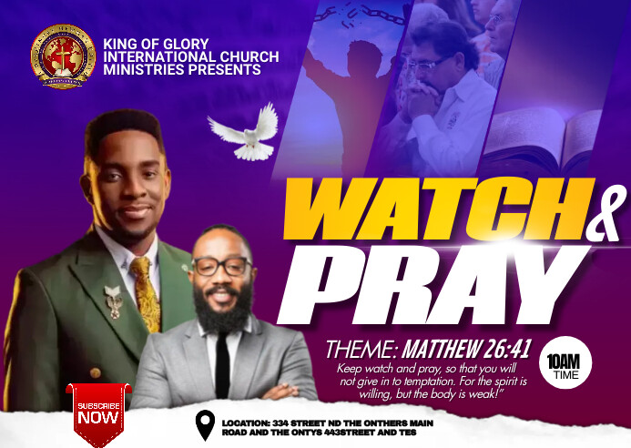 watch and pray Template | PosterMyWall Watch and pray Template | PosterMyWall