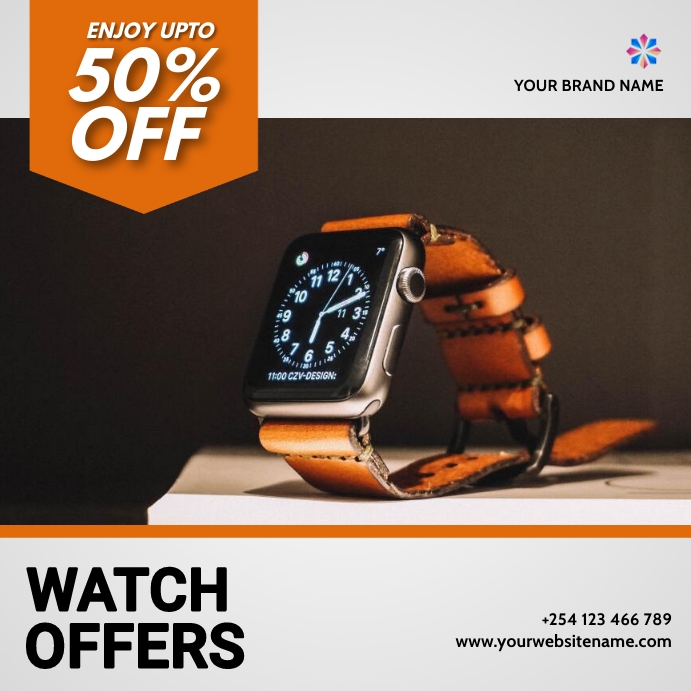 watch collection electronics gadgets flyer Persegi (1:1) template