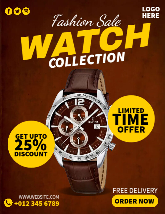 Copy of Watch Fashion Ads | PosterMyWall