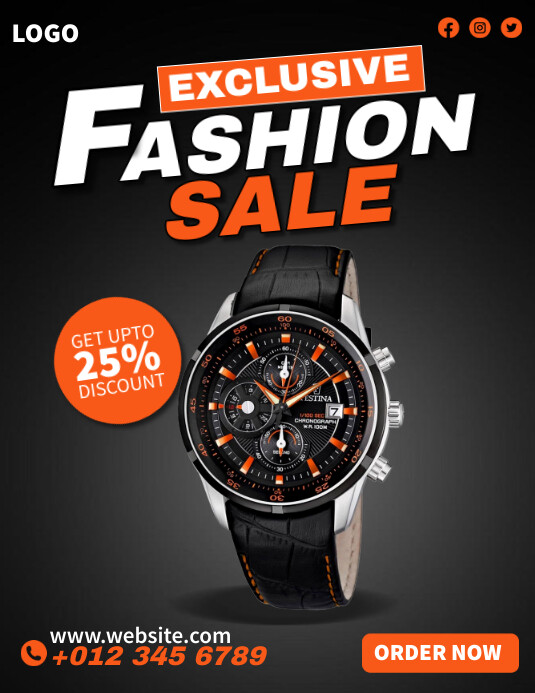 Copy of Watch Fashion Ads | PosterMyWall