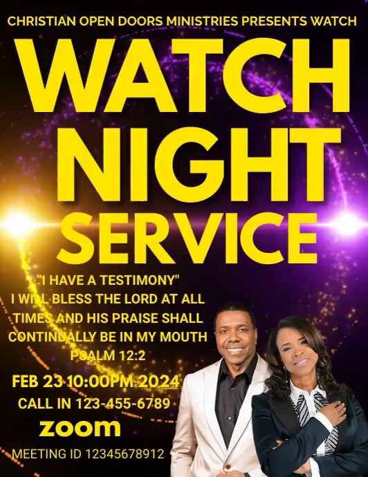 watch night services flyers Template | PosterMyWall