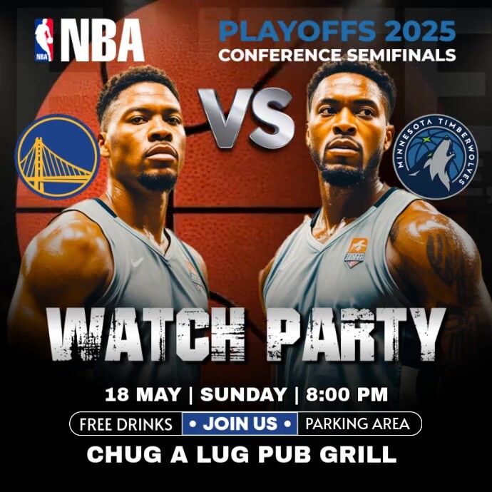 Plantilla de Watch Party NBA Playoffs 2025 Boston Celtics Vs New York ...