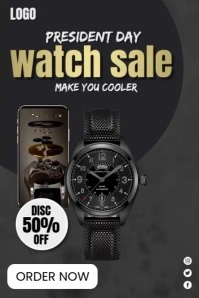 Watch Sale Video Ads Póster template
