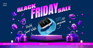 Purple Black Friday Sale Facebook-annonce Template