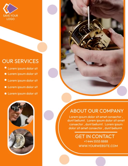 Copy of watchmaking service flyer template | PosterMyWall