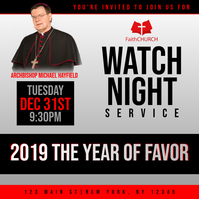 Watchnight Flyer Pos Instagram template