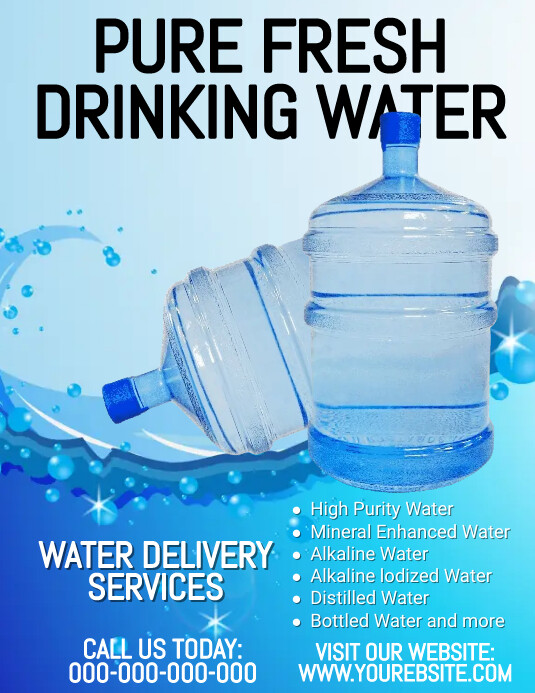 water and bottle drive flyer Template | PosterMyWall