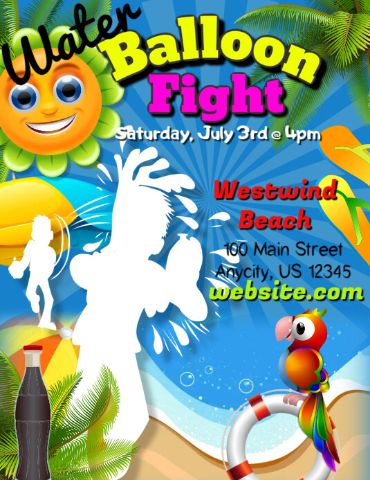 Water Balloon Fight Template PosterMyWall