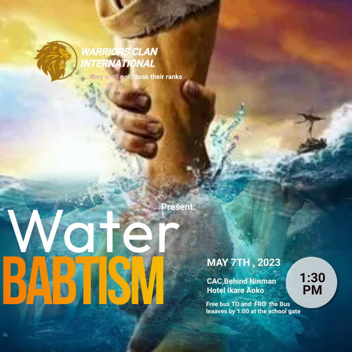 WATER BAPTISIM Template | PosterMyWall