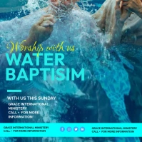 WATER BAPTISIM Instagram Post template