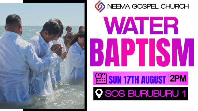 Water Baptism  Digital Display (16:9) template