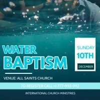Water Baptism Flyer Pos Instagram template