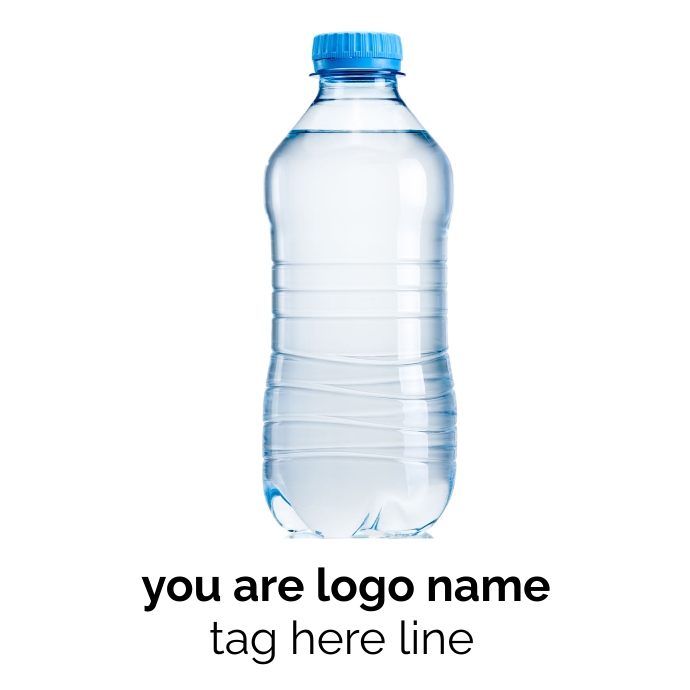 Water bottle Logo template