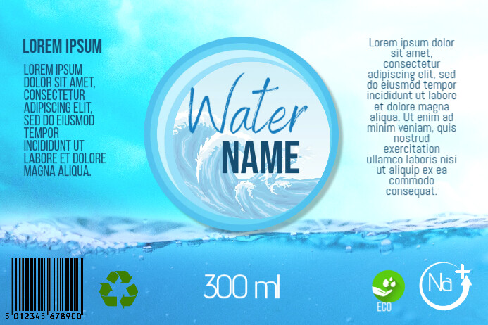 Water Bottle Label Template | PosterMyWall