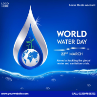 water day ad Instagram Post template