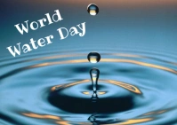 water day Postcard template