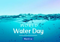 Water day Poskaart template