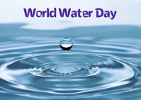 water day Postcard template