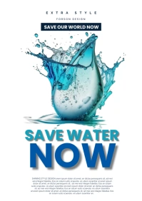 Water Day Flyer A4 template