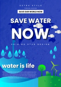 Water Day Flyer A4 template