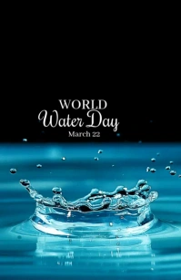 Water Day Template Design Tabloid