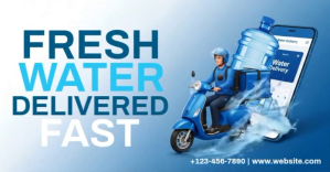 Water Delivery Service Imagem partilhada do Facebook template