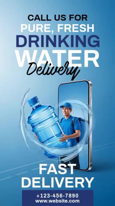 Water Delivery Service Instagram Story template