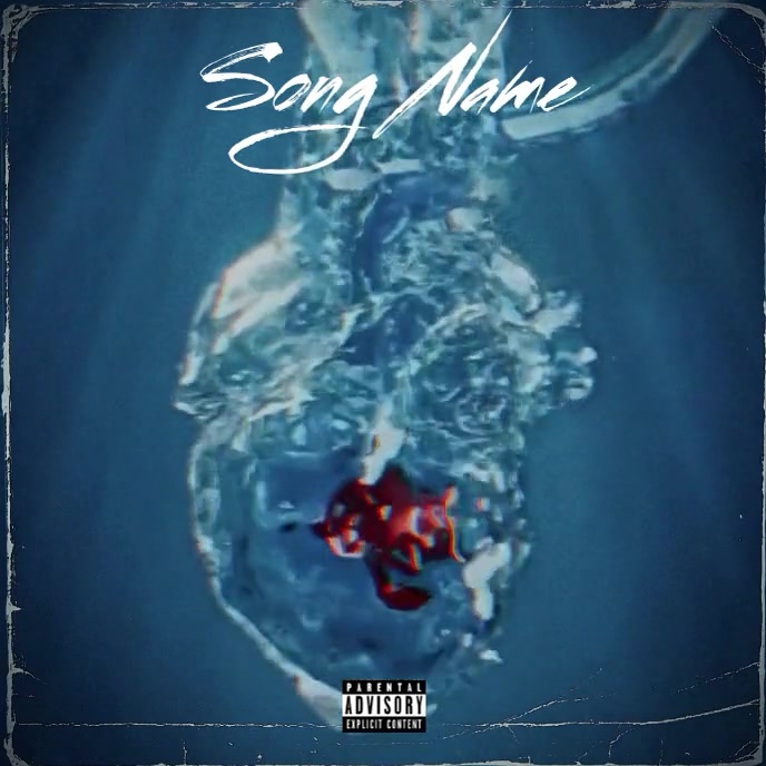 Water Heart Album Cover template