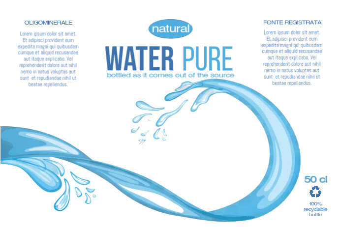 Copy of water label fresh | PosterMyWall