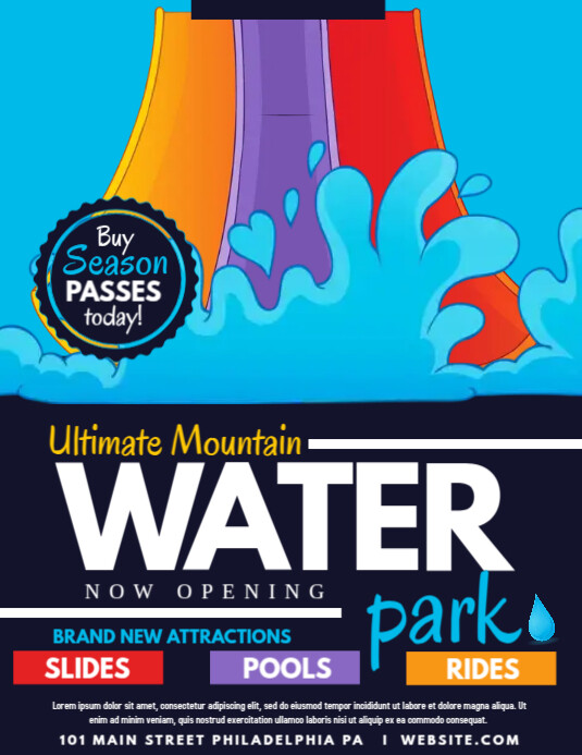Water Park Template PosterMyWall