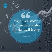 water quote Vierkant (1:1) template