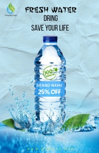 Water sale ad Tabloid template