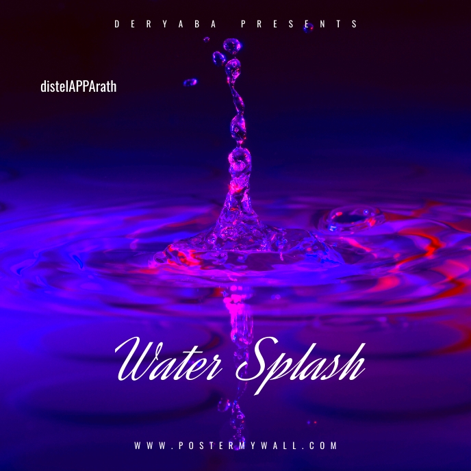 Water Splash Cd R Sampul Cd Musik Mixtape Percikan Air Biru Templat | PosterMyWall