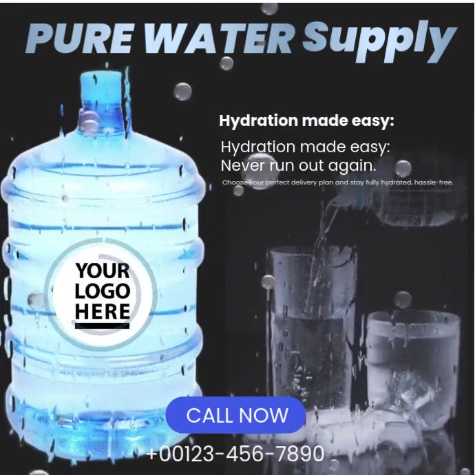 water supplier ad Template | PosterMyWall