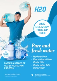 Water Supplier Flyer A6 template