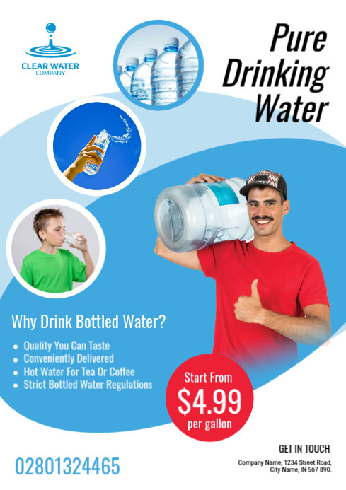 Water Supplier Flyer A3 template