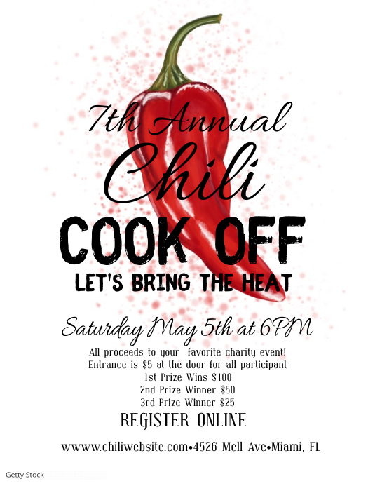 Chili Cook Off Flyer Template