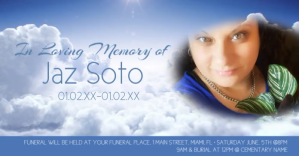 Blue Memorial Service Facebook Shared Image Template