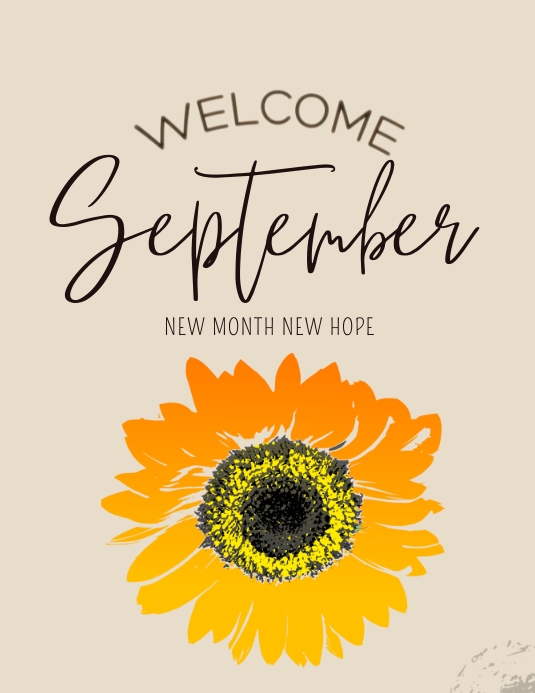 Watercolor Hello September poster (2) Template | PosterMyWall