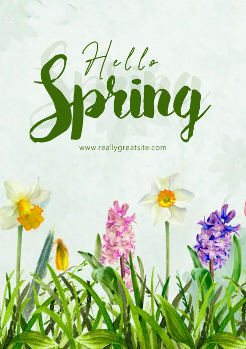 Copy of Watercolor Hello Spring Poster | PosterMyWall