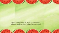 Watercolor illustration green and red presentation Digital Display (16:9) template
