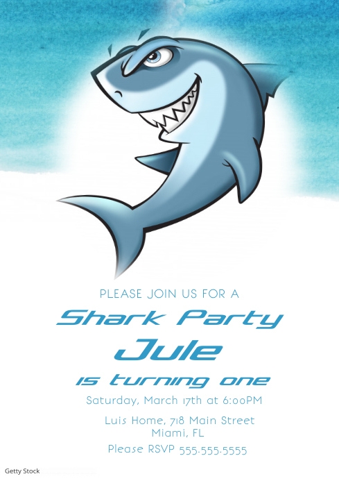 Modele Invitations De Fete D Anniversaire De Requin Aquarelle Postermywall Modele Invitations De Fete D Anniversaire De Requin Aquarelle Postermywall