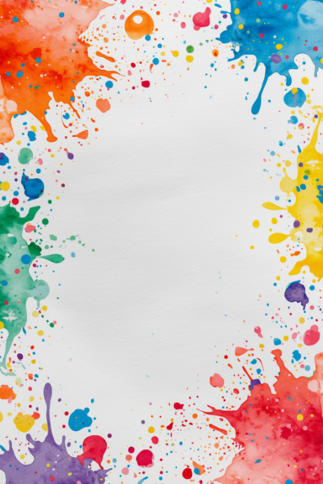 Watercolor splash border design | bright paint poster frame | modern ...