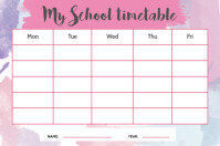 1 270 Class Timetable Customizable Design Templates Postermywall