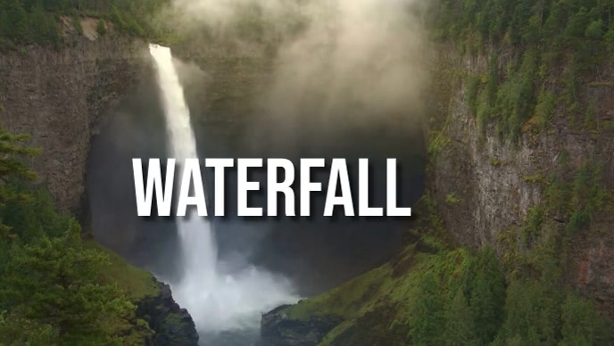 Waterfall Miniatura di YouTube template